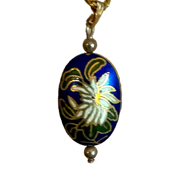 VTG Avon enamel cloisonne’ pendant necklace 1982  19” - Picture 3 of 8
